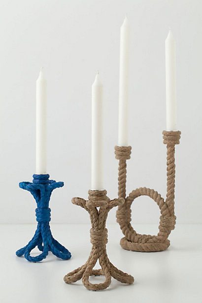 vintage rope candleholders