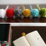 yarn ball pom pom bookmark thumbnail