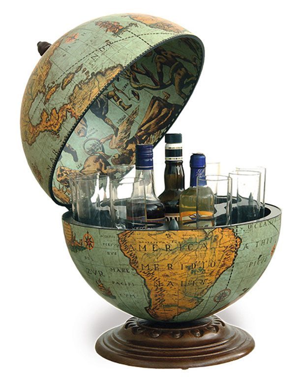 vintage bar globe decor