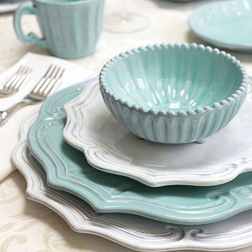 Aqua Dinnerware for Summer Tables Eatwell101