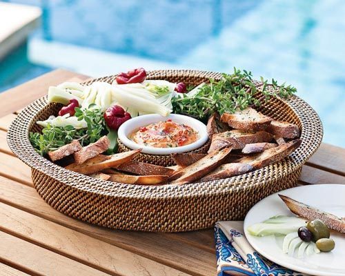. Nito Chip & Dip Tray - backyard party serving tray