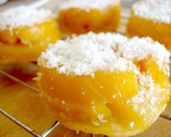 Coconut and Mango Upside Down Mini-Tart