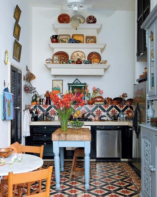 bohemian kitchen decorating