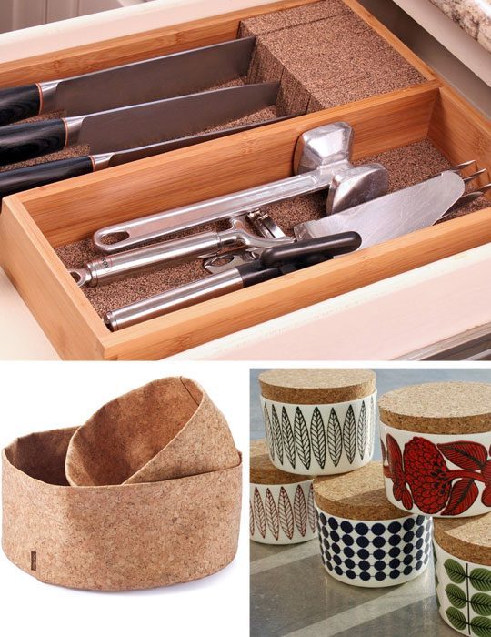 Cork kitchen storage