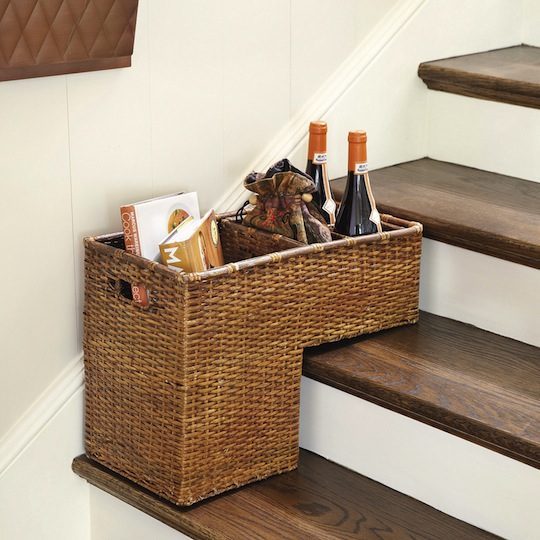 Rattan step basket