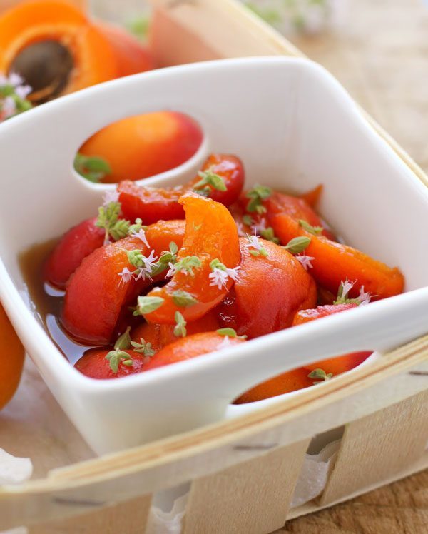 Fresh apricots dessert image