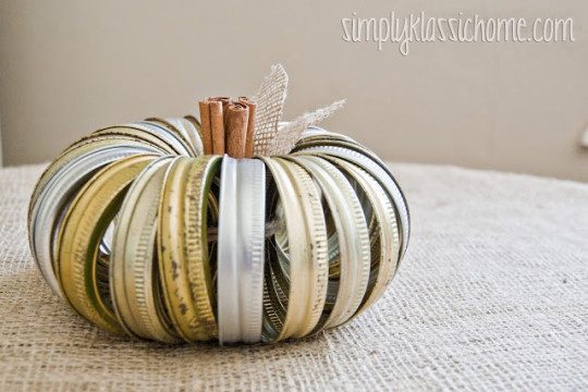 diy canning ring pumpkin