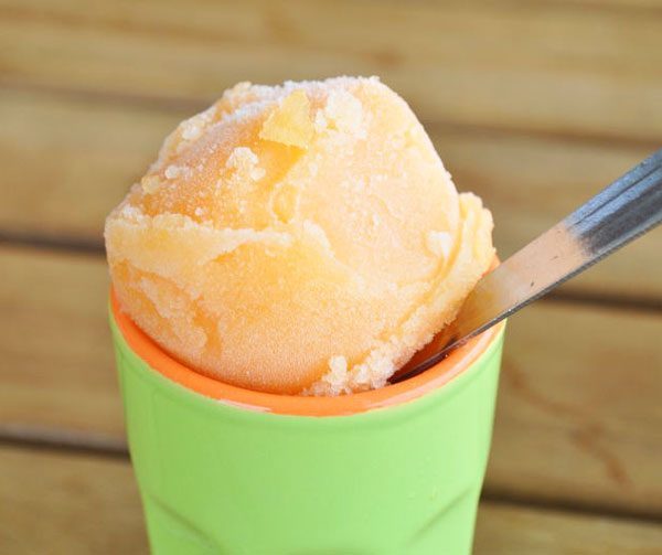 easy Cantaloupe Sorbet