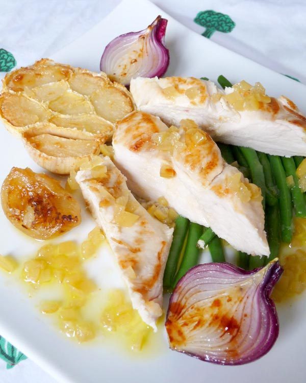 Roast Lemon Chicken with Green Beans