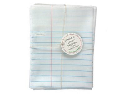 notebook paper napkins