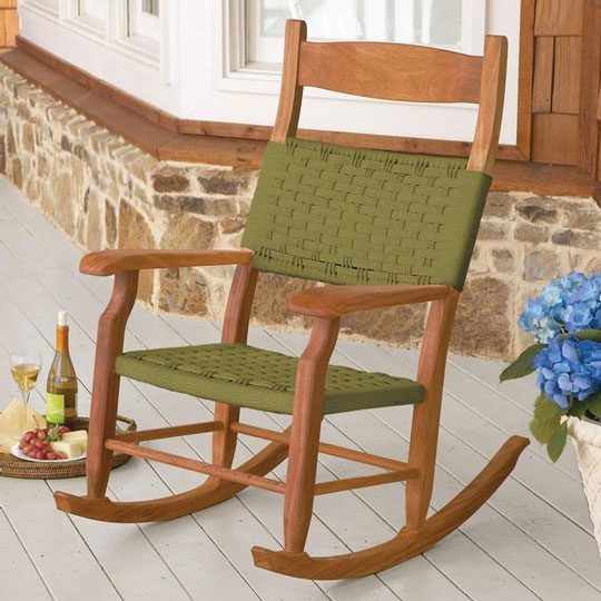 woven Woven Rope Outdoor Rocking Chairs