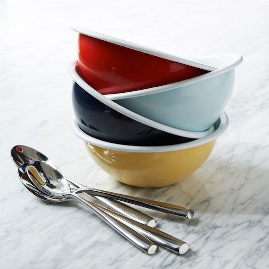 COLORED ENAMEL BOWLS