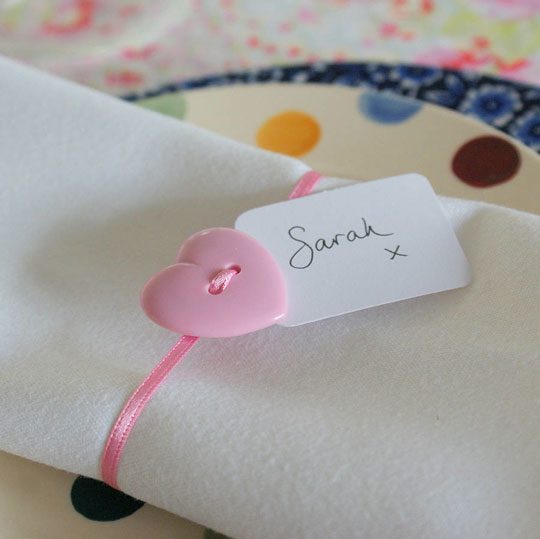 DIY Simple Pretty Button Napkin Rings Craft