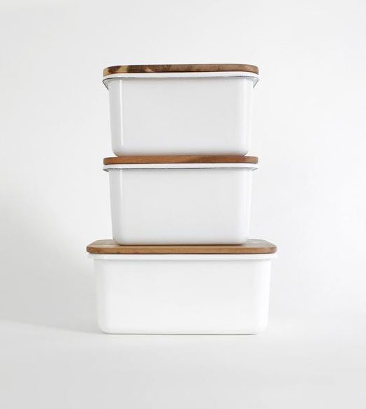 ENAMEL STORAGE BOXES