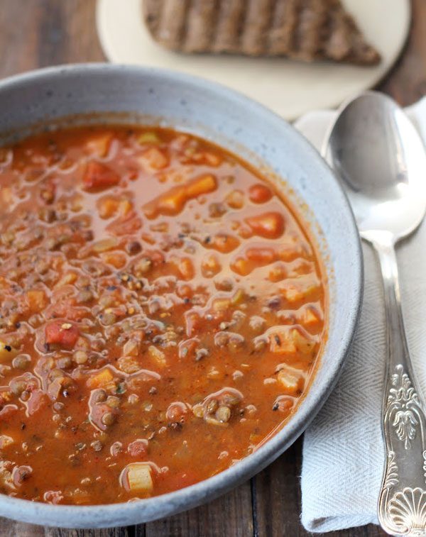 Easy Green Lentils Soup recipe--1