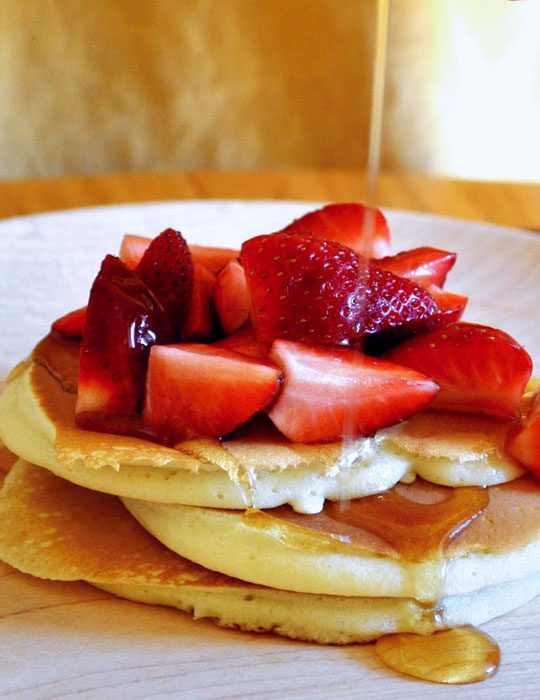 Easy strawbeery lemon Pancakes recipe