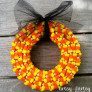 Halloween-wreath-made-of-candy-corn. thumbnail