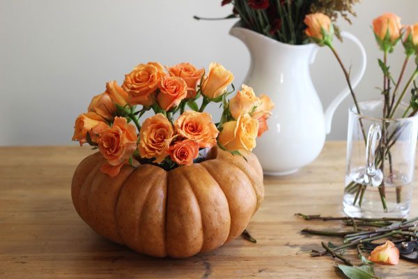 pumpkin vase centerpiece ideas