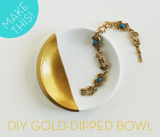 diy golden dip bowl