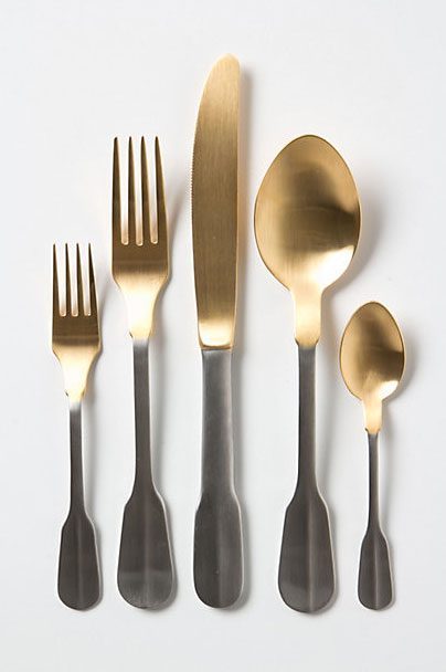 gold dipped flatware