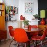 modern red dining chairs thumbnail