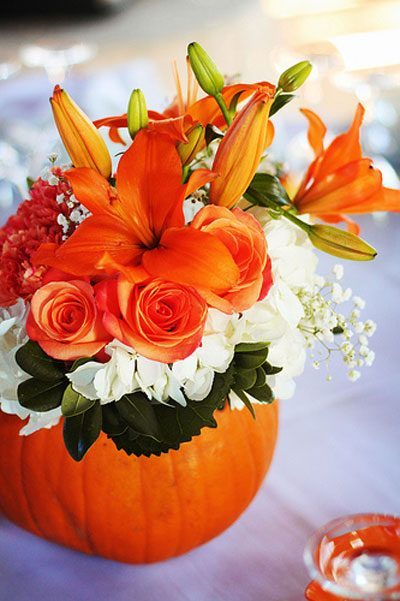 pumpkin floral arrangement