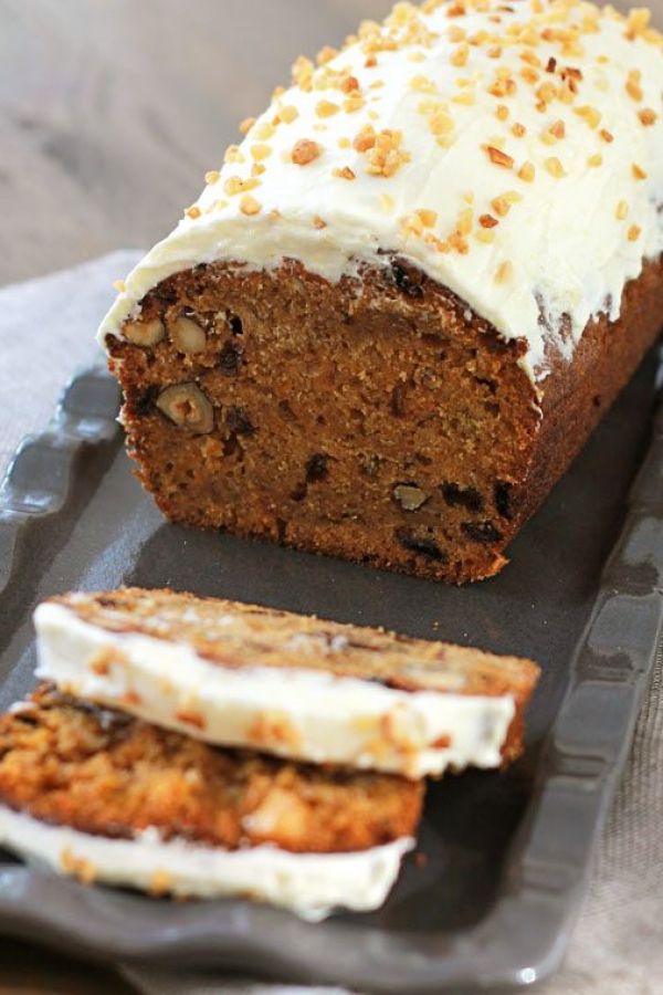 Glazed Butternut Squash Bread - #recipe by #eatwell101 - https://www.eatwell101.com/butternut-squash-bread-recipe