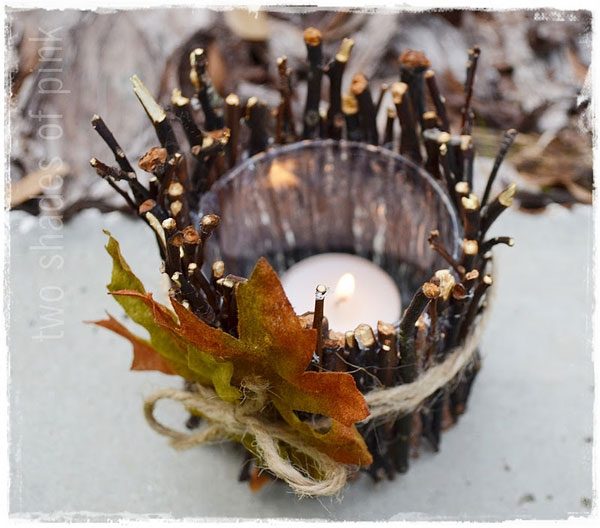 DIY candle holder Perfect for fall!