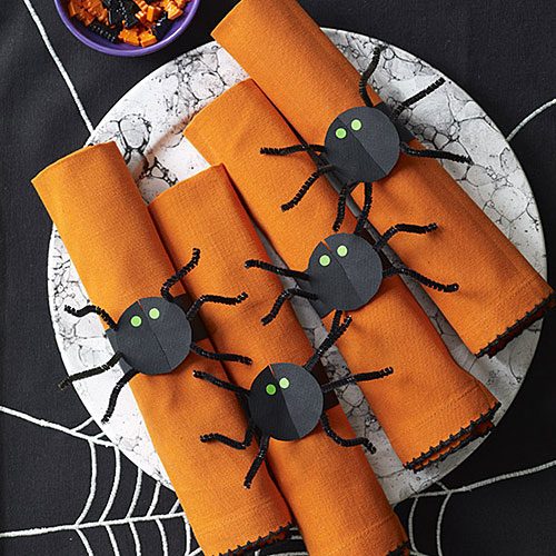 Halloween Napkin Spider Craft