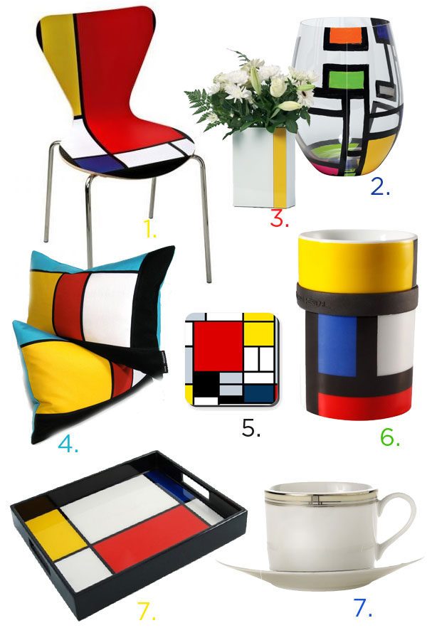 Get Artsy: Mondrian-Inspired Home Accessories