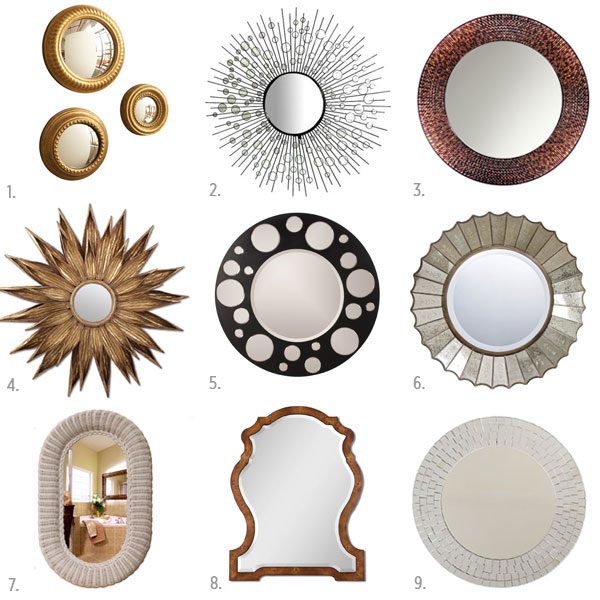 decorating with round mirrors