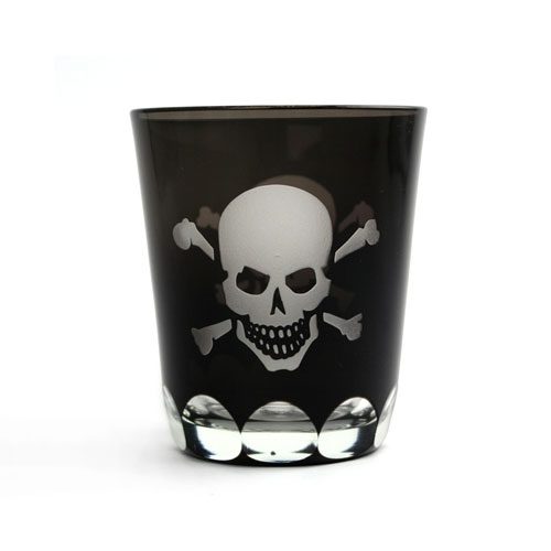 halloween skull tumbler glass
