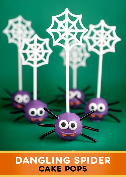 halloween spider cake pops