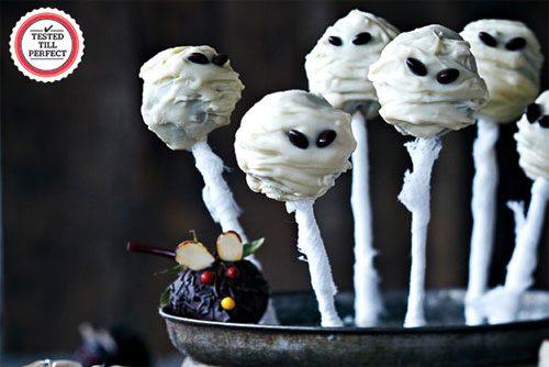 mummy cake pops halloween