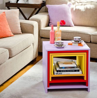 nesting tables as coffee table