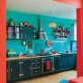 red teal kitchen design thumbnail
