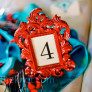 teal and red table decor thumbnail