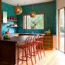 teal red kitchen color scheme thumbnail