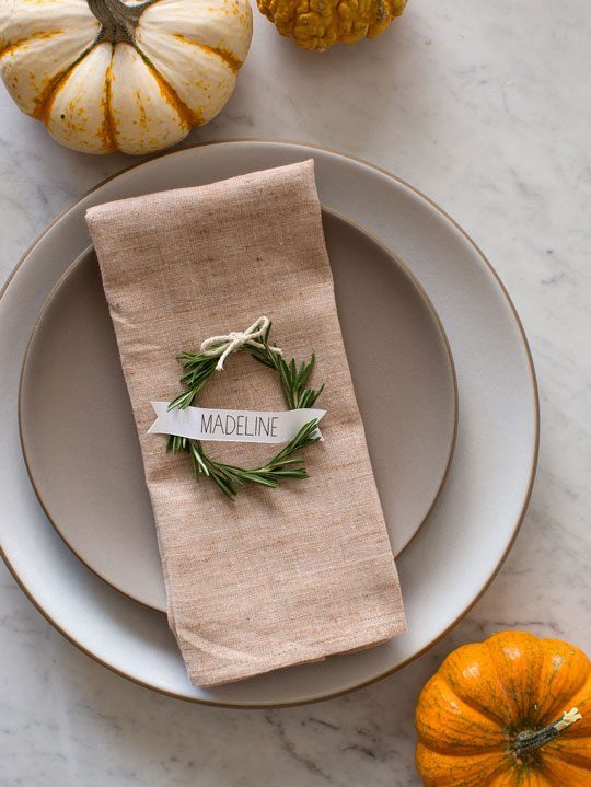 fall place card holder