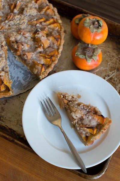 Persimmon Tart with Streusel