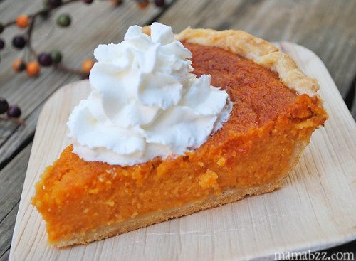 Slice of sweet potato pie recipe