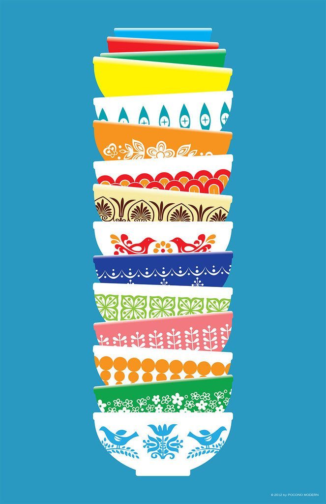 vintage pyrex poster