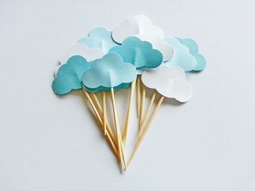cloud cake toppers