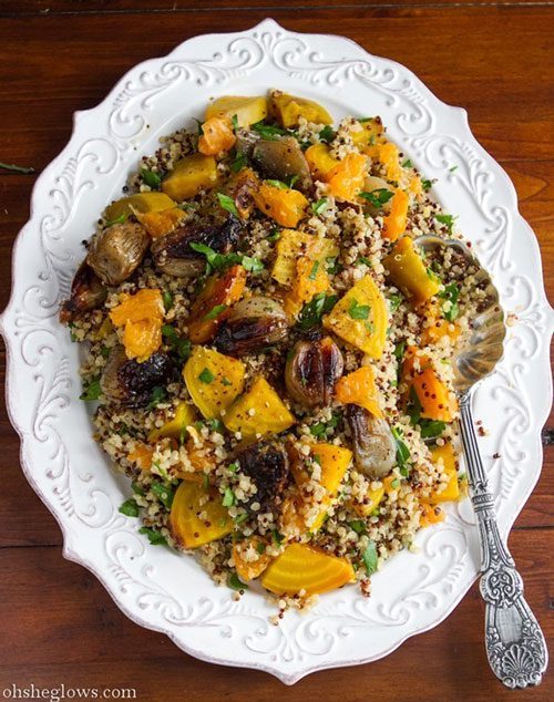 vegan golden beet salad