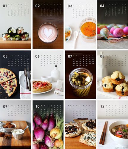 Food photography 2014 Calendar
