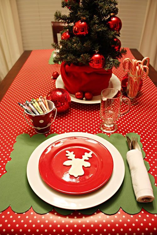 Christmas Table setting for kids