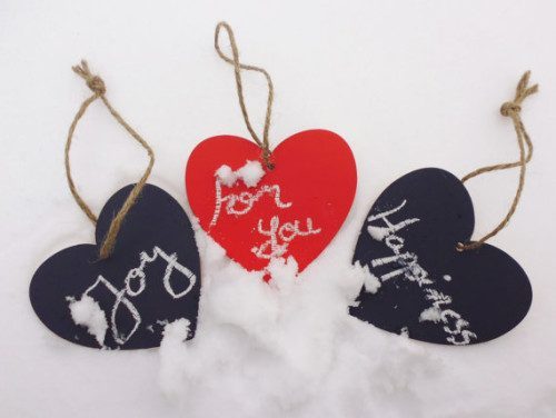 chalkboard christmas ornament