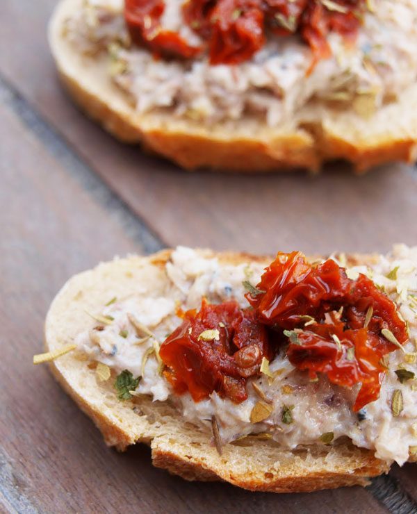 Tomatoes Sardine Toasts Recipe