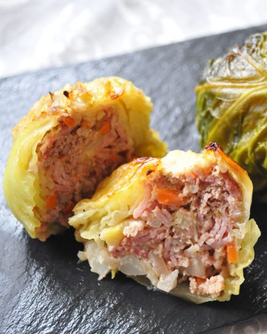 Stuffed Savoy Cabbage Rolls - #recipe by #eatwell101 - https://www.eatwell101.com/stuffed-savoy-cabbage-recipe
