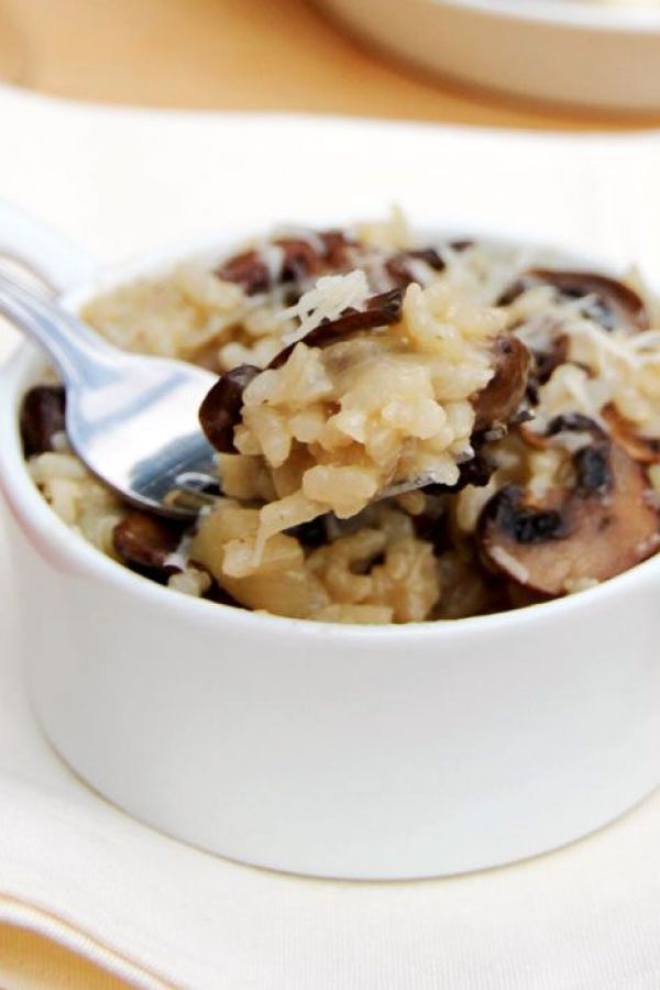 A Gourmet Mushroom Risotto - #recipe by #eatwell101 - https://www.eatwell101.com/best-mushroom-risotto-recipe